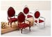 Dollhouse Chair Miniature Furniture Retro Vintage Chair Wooden Accessories 1:12 Chairs Upholstered Victorian Carved Armchair for Christmas Decoration Ornament (C)