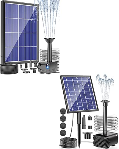 3.5W Solar Water Fountain Pump No Battery Backup, 5.5W Solar Power Bird Bath Fountains With 1500Mah Battery Backup #TOP10