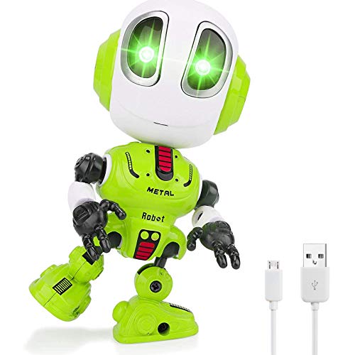 MING YING 66 Talking Robot for Kids Toy - Mini Robot Toys That Repeats What You Say, Robots Toys for 4 5 6 Year Old Girls and Boys, Stocking Stuffers for Boys and Girls (Green)