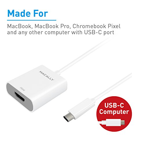 Macally Usb-C To Hdmi Adapter (4K/60Hz) - Thunderbolt 3 Compatible Converter For Usb Type C Macbook Pro, Macbook, Mac Pro, Imac, Samsung Galaxy S9/S9+ S8/S8+ Note 8, Chromebook, Etc. (Uch4K60) #TOP1