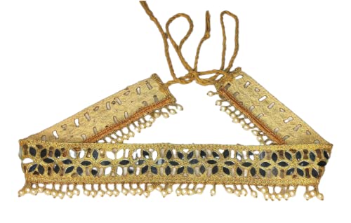 Duchess Golden Mirror Work Embroidered Saree Belt For Women3