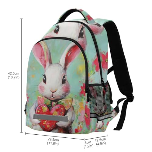 KLL Valentine Heart Shaped Bunny Rabbit Designed kids sport backpack with large books bag for teen para bebes varon3