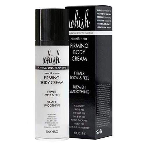 Whish Rice Milk Firming Body Cream - Firmer Look & Feel, Smoothes Blemishes Like Stretch Marks & Scars -5 Fl Oz #TOP1