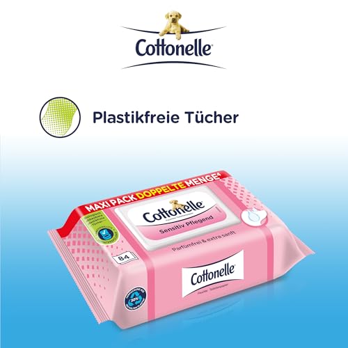 Cottonelle feuchtes Toilettenpapier, Sensitive Pflegend, 1 x 84 Toilettentücher – Ansicht 5