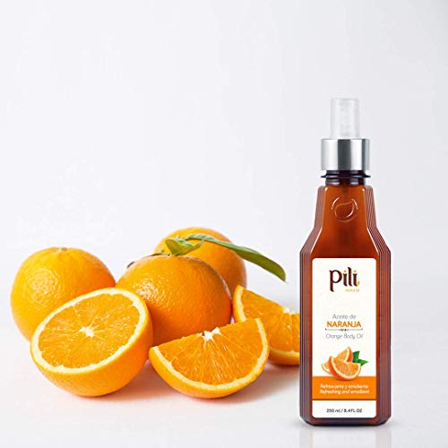 Pili Natural Orange Oil - Skin Tonic And Moisturizing Body Oil - Massage Oil. Prevents Cellulite, Stretch Marks, Firms & Tightens Skin. 8.4 Fl Oz. #TOP2
