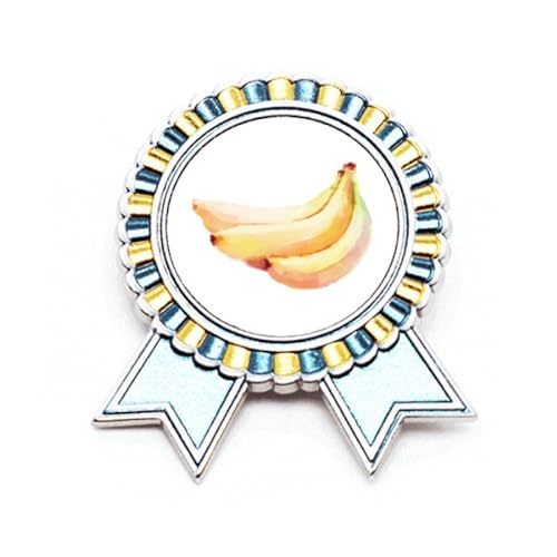 Broche banane en métal avec illustration aquarelle M, le cadeau idéal