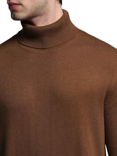 Image of JACK & JONES Men's Cotton Blend Casual High Neck Sweater