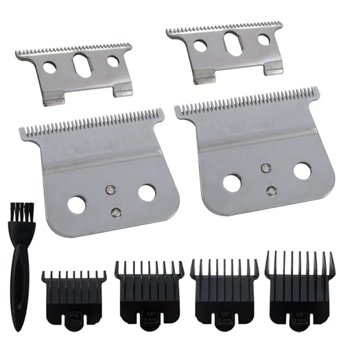2-Pack T Blade for Andis T Outliner Trimmer, Andis GTX Trimmer, Replacement Blade Compatible for Andis #04710, 04521 - Silver