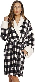 Just Love Kimono Robe Bath Robes for Women 6343-10193-2X White/Black