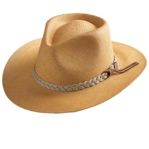 Chapeau de paille d'été anti-UV respirant pour homme et femme