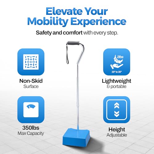 EZ-Step Stair Climbing Assist Cane – Stair Lift for Seniors, Mobile Stairlift, Half Step for Seniors, Portable Stair Lift for Elderly (Aluminum)