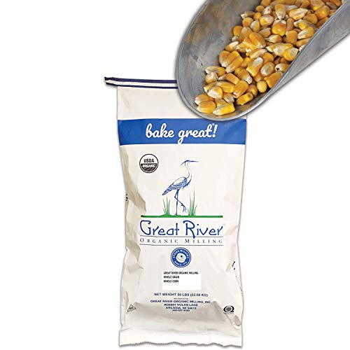Great River Organic Milling, Whole Grain, Whole Corn, Organic, Non-Gmo, 50-Pounds (Pack Of 1) #TOP1