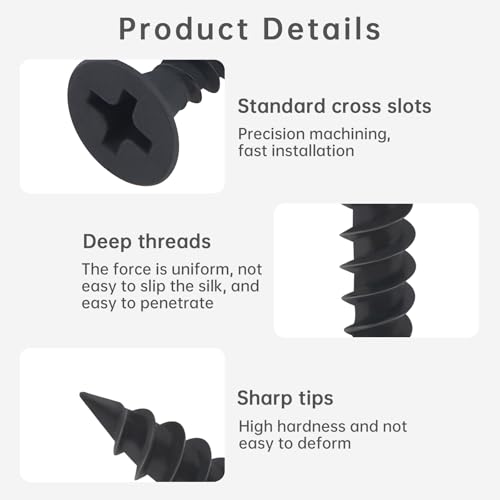 Smgda 100 Pcs Self Tapping Screws, M4*16mm Phillips Flat Head Wood Screws - Image 3