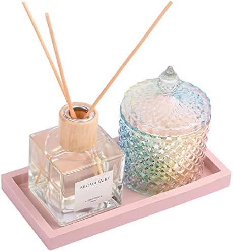 Heagoale Small Silicone Bathroom Vanity Tray Rectangle Soap and Sponge Holder Kitchen Sink Organizer for Scrubber, Lotion Bottles, Perfume, Jewelry, Candle, Key Trinket Ring, Pink