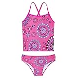 Century Star Girls Swimsuit Two Piece Tankini Swimwear with Boyshort Bathing Suit for Kids Toddler Beach Swimsuits Rose Round Flower 14