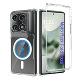 MSOTES for Motorola Razr Fold 2026 Case Compatible with MagSafe, Bulit-in Strong Magnetic & Integrated Design Connector, Anti-Yellowing Shockproof Phone Cover for Moto razr fold 2026 (Clear)