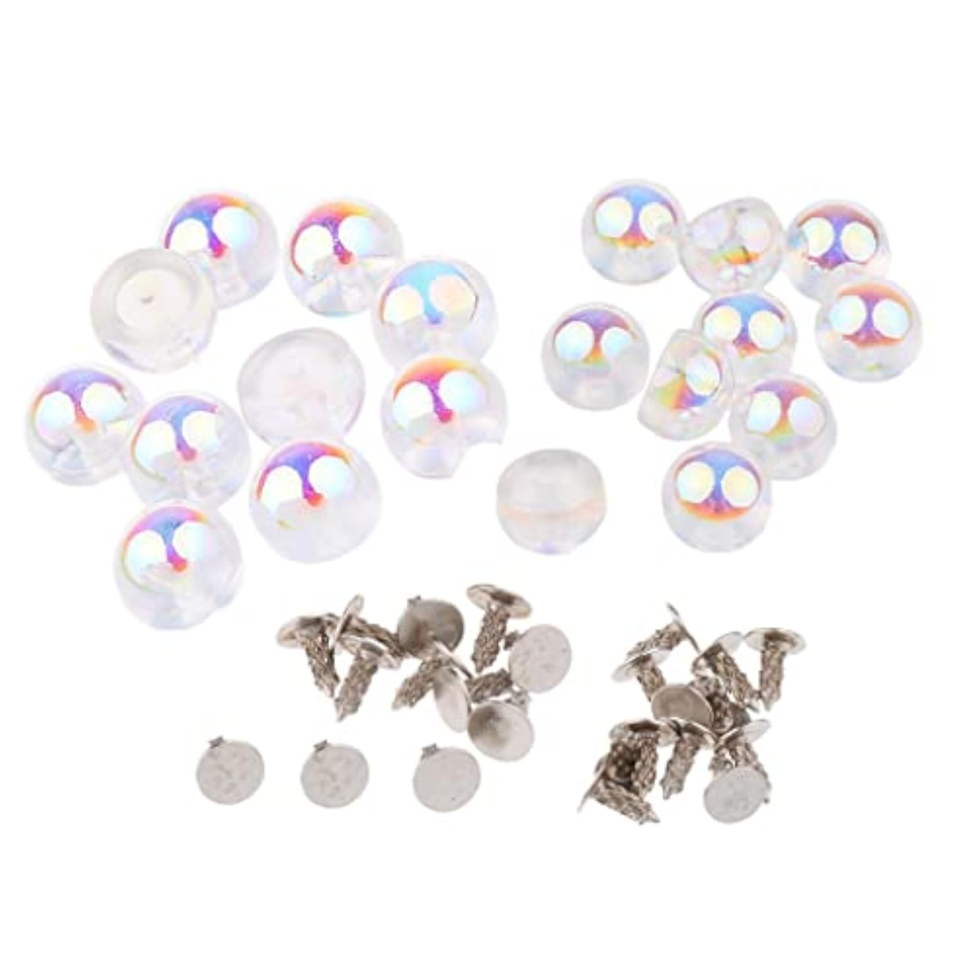 20 Sets Pearl Beads Rivet Studs Decorative Buttons for Leathercraft