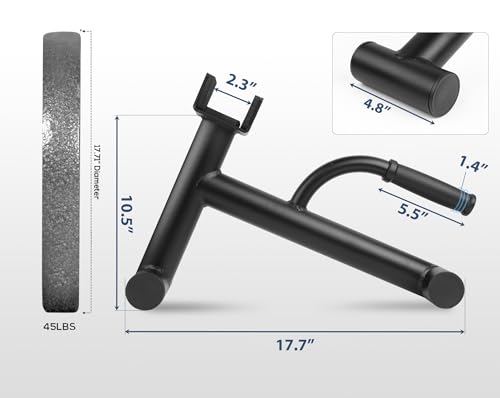 Image of Deadlift Jack Barbell Stand,Barbell Stand for Weight Training Home Gym Easily Unload and Load 600lbs Barbell Plates for Deadlift Exercise