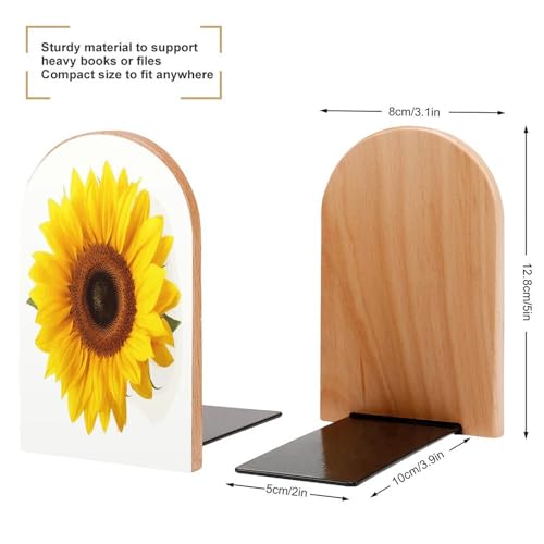 Sujetalibros de girasol resistente para evitar la caída de libros en baldas 3