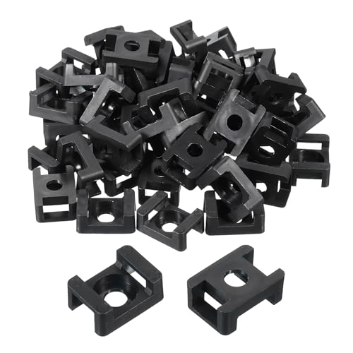 MECCANIXITY 250pcs Cable Tie Base Saddle Type Mount Wire Holder, 0.88