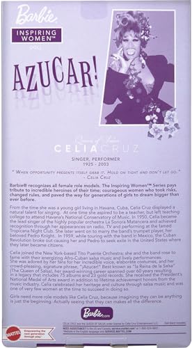Barbie Inspiring Women muñeca Celia Cruz con base y certificado miniatura 6
