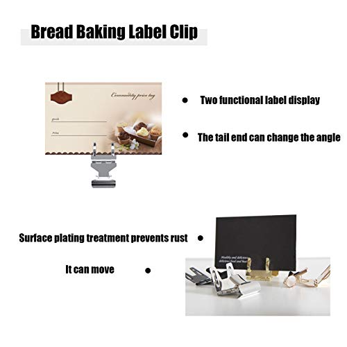 Metal Pop Clip Sign Stand Holder, Bread Store Price Tag Card Holder, Advertising Display Clip Holder (Silver, 20Pack) #TOP2
