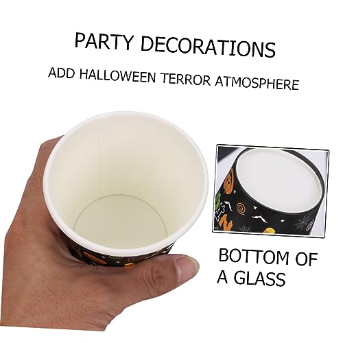 KALLORY 6 Conjuntos 48 Peças Caveira Para Tema Incluído Canecas De Onça De Papel De Halloween Padrão