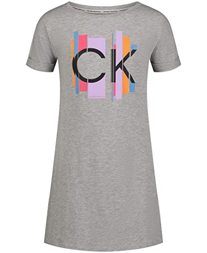 Calvin Klein Girls' Performance Dress, Pull-on Style with Crew-Neck Neckline, Logo Detailing