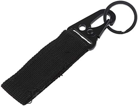 Molle Webbing Attachement Strap Belt Clip Key Holder for 5cm Belt (Black)