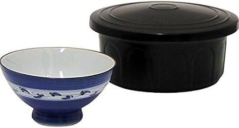 Hitsu: Far-infrared Ceramics Hitsu-kun & Extra Large Rice Bowl Set, Arita Ware Obi Arabesque Extra Large Chazuke