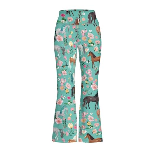 Image of Girls Flare Leggings Cute Bell Bottoms for Teen Girls Wide Leg Sweatpants for 5-14 T