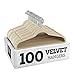 Zober Non-Slip Velvet Hangers - Suit Hangers (100-pack) Ultra Thin Space Saving 360 Degree Swivel Hook Strong and Durable Clothes Hangers Hold Up-To 10 Lbs, for Coats, Jackets, Pants, & Dress Clothes
