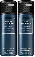 David Beckham Instinct 20th Anniversary Deodorant Spray 150ml (Pack of 2)