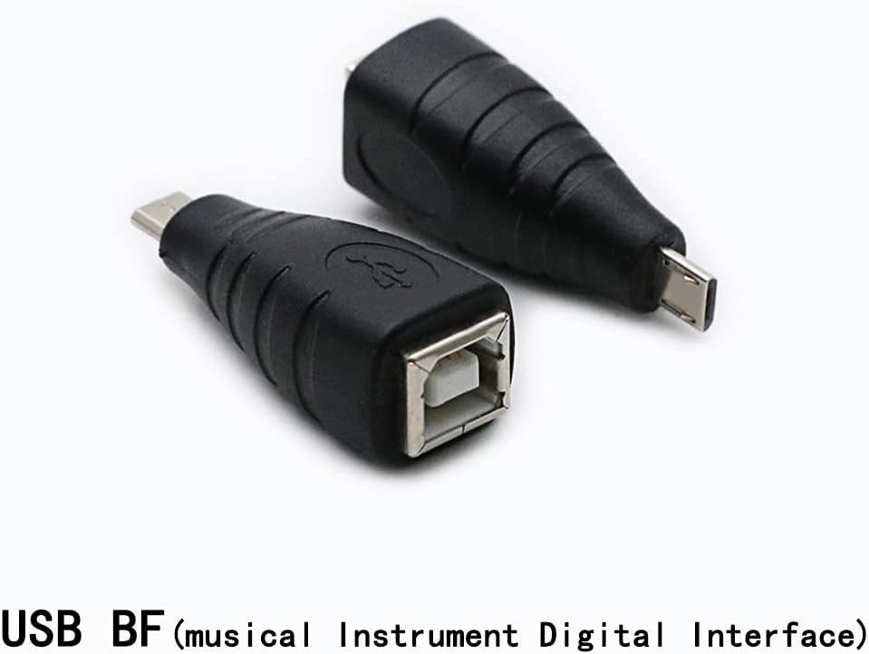 USB 2.0 Micro USB Male to USB B Female OTG Adapter (2 Pack)
