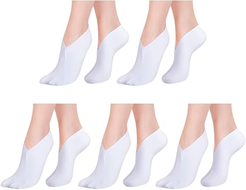 5 pares de calcetines de algodón que mejoran la humedad, calcetines de spa para pies delgados, calcetines hidratantes, calcetines para el cuidado de