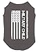 Military Child American Flag - Dog Shirt (Dark Gray, Large)