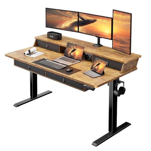 ErGear Electric Standing Desk with 4 Drawers, 48" x 30"