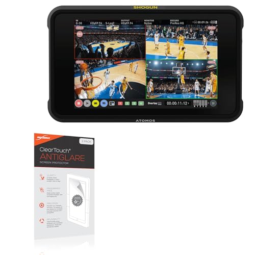 BoxWave Screen Protector Compatible with Atomos Shogun HDR Classic (7 in) - ClearTouch Anti-Glare (2-Pack), Anti-Fingerprint Matte Film Skin