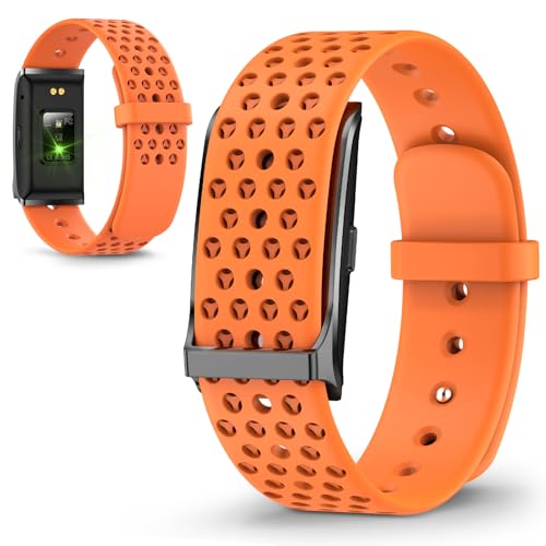 SALUTO FITNESS Tracker Braccialetto Intelligente Indossabile per Uomini Donne 127 modalità Sportiva Monitor del Sonno 10m a Prova di Acqua Promemoria di Chiamata Sveglia arancione