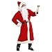 Widmann 1544V - Costume da Babbo Natale, 6 pezzi, cappotto con cappuccio, cintura, copri scarpe, parrucca, barba con baffi e sopracciglia, travestimento per Natale, feste a tema, carnevale