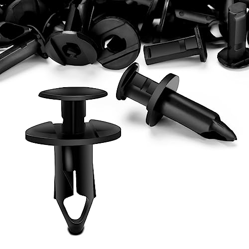 KEMIMOTO 200 PCS 8mm Universal Plastic Push Clips Push-Type Nylon Bumper Fastener Rivet Expansion Screws Replacement Compatible with Polaris RZR Can-Am Maverick Teryx Talon Pioneer Auto Body