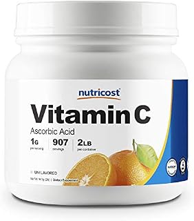 Nutricost Pure Ascorbic Acid Powder (Vitamin C) 2 LBS - High Quality, Gluten
