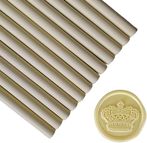 12 Pieces Glue Gun Sealing Wax Sticks for Wax Seal Stamp, PORXFLY Seal Wax Sticks Great for Cards Envelopes, Gift Wrapping,Wedding Invitations (Black)