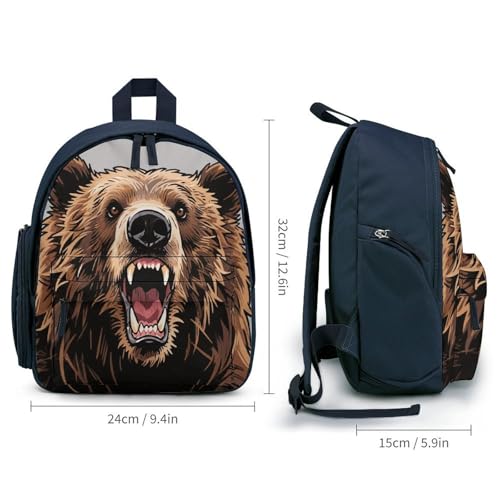 Big Brown Bear Mini Backpack Light Weight Small Travel Backpack Shopping Travel Daypack2