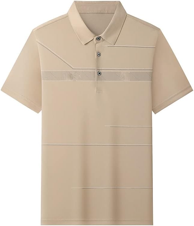 Casual Mens Shirt Lapel Golf Short-Sleeve Business Daily Tops T-Shirt Leisure Men Clothing