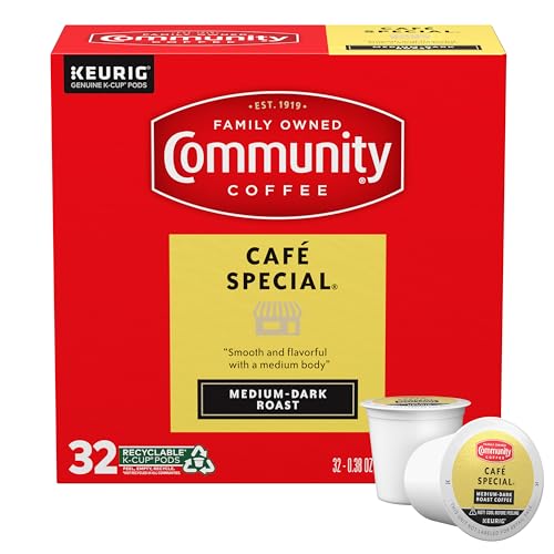 Image of Community Coffee Cafe Special Medium-Dark Roast Single Serve Keurig K-Cup Pods 32 ct Box