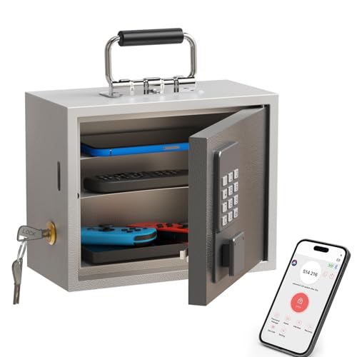 WeHere Phone Lock Box, Reduce Screen Time & Cravings, Time Lock Box with Time Period Password & App, 3 Unlock Modes, Phone Jail for Kids & Adults Focus Back
