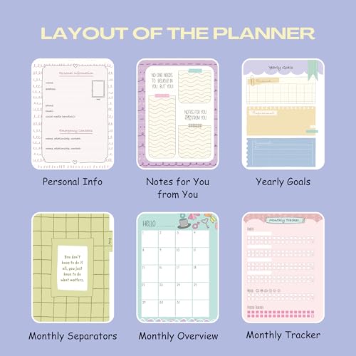Image of Doodle Series Planner Kit | Planner Set Includes A5 Journal (22x17cm) 262 Pages | 120 GSM | Weekly Planner | Desk Calendar 2026 | Stickers Book | Bookmark (The Journey Edition, Doodle Series)