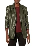 [BLANKNYC] womens Luxury Clothing Oversized Blazzer With Pockets, Comfortable & Stylish Coat, Green, Medium