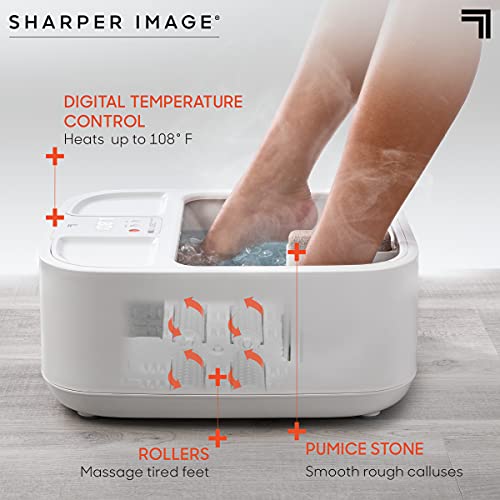 Sharper Image Spahaven Foot Bath, Heated Spa with Massage Rollers & LCD Display, 108 Degree Heat with Insulated Walls & Pumice Stone, Soothe & Rejuvinate Tired Feet, Aromatherapy Holiday Gift by Sharper Image - Image 2